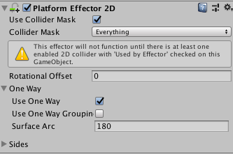 Create Platform Effector 2D